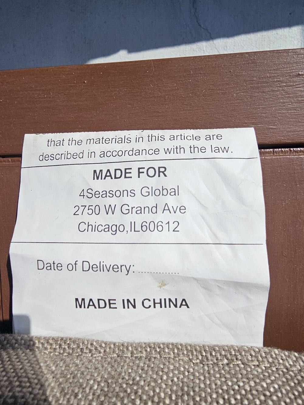 Outdoor SETTEE CUSHION Bench 37" x 18" x 2" USED Condition but OK - Picture 11 of 13